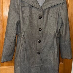 Black Rivet Charcoal Trench Coat